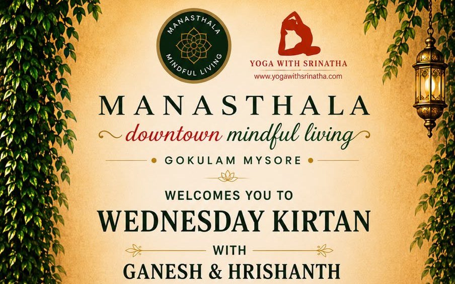 Wednesday Kirtan at Manasthala with Ganesh and Hrishanth, every Wednesday 6:00 PM